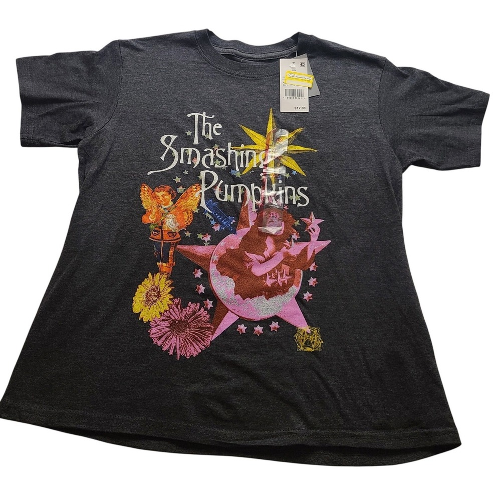 The Smashing Pumpkins Graphic Women's T-Shirt Gray XXS Short sleeve New NWT
